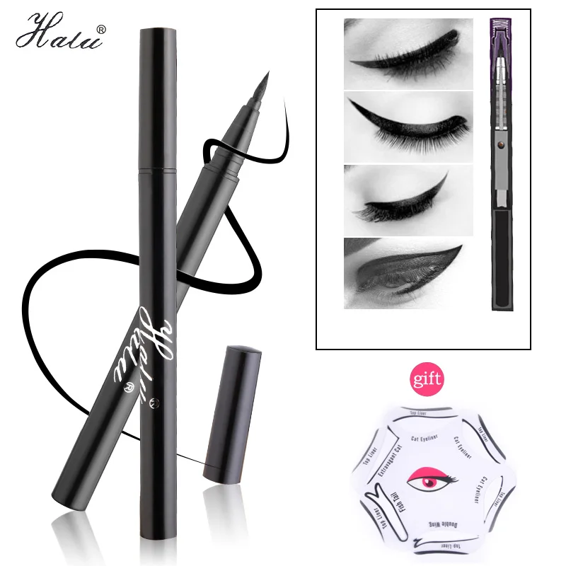

HaLu 2016 New Clear Smooth Waterproof Liquid Eye Liner Eyeliner Pen Make up Cosmetic Black Maquiagens Rimel Colossal Delineador