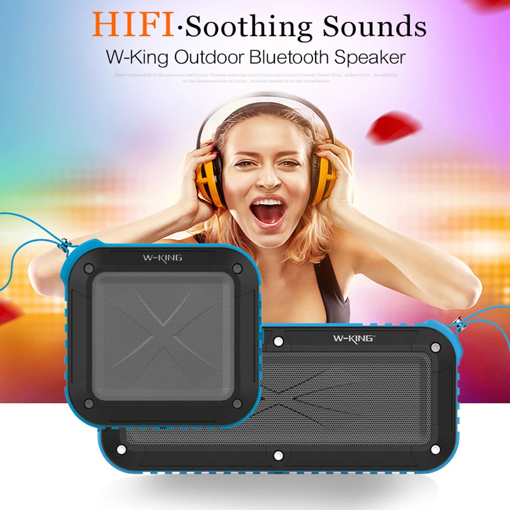 

Outdoor Wireless Bluetooth Stereo Portable Speaker Built-in mic Shock Resistance IPX6 Waterproof Bicycle Bike Speaker with Bass