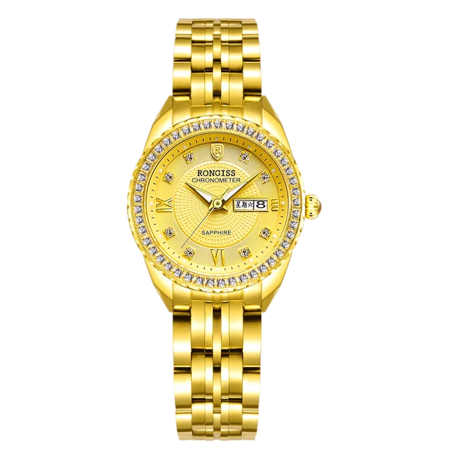 Switzerland 24k gold watch Gypsophila fashion trend small gold watch