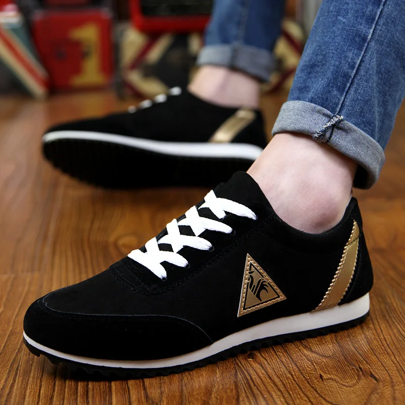 

LAKESHI 2018 Spring/Autumn Men Breathable Casual Shoes Fashion Soft Comfortable Lace-up Adult Male Suede Sneaker Footwear