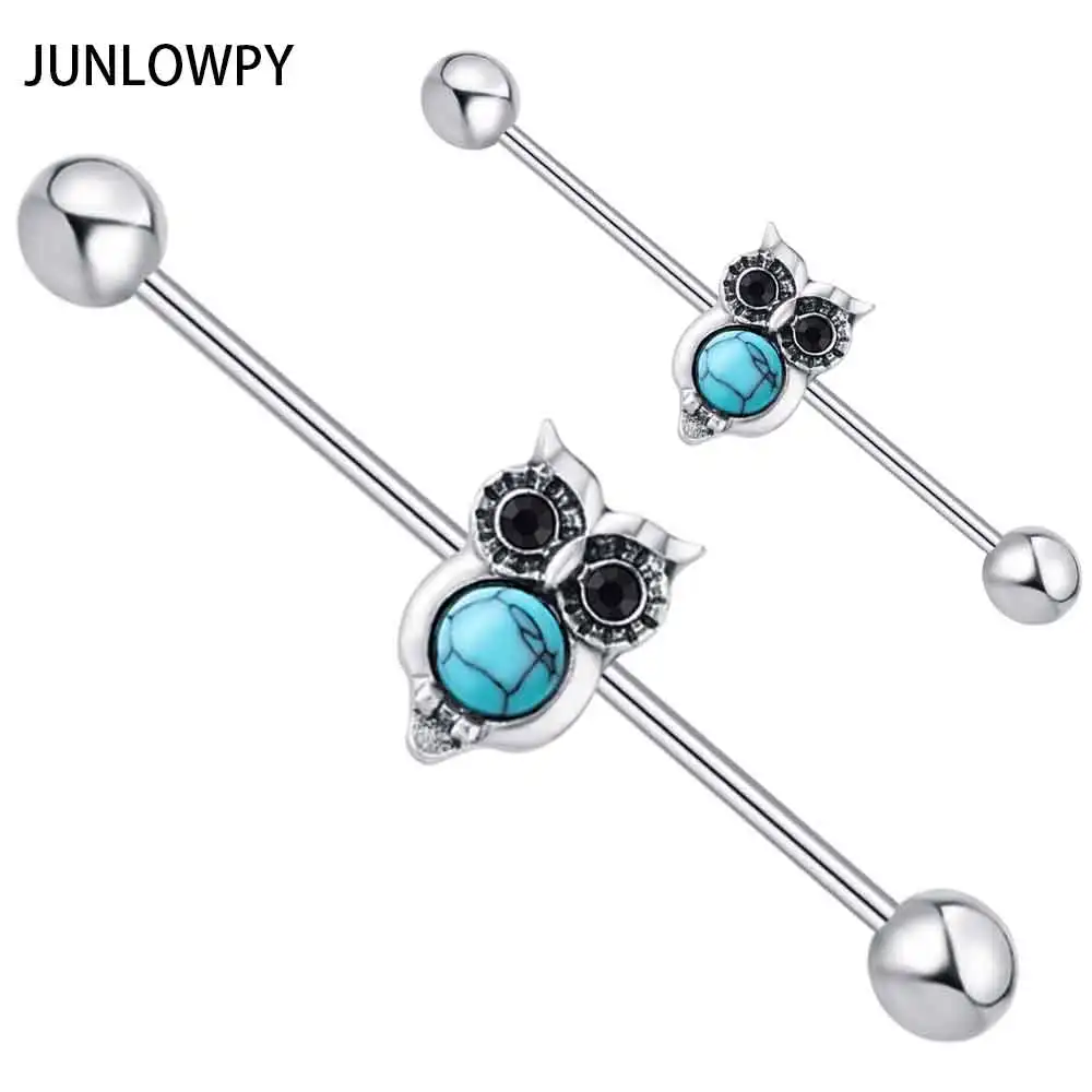 JUNLOWPY 2 шт Совы хирургические стальные кольца для сосков промышленные хрящи