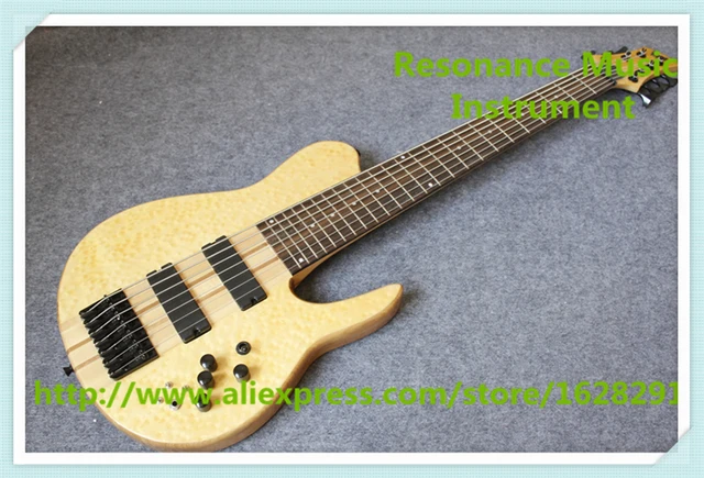 Cheap Hot Selling Chinese Birdseye Maple Finish 7 String Bass Guitar Neck Through As Pictures For Sale