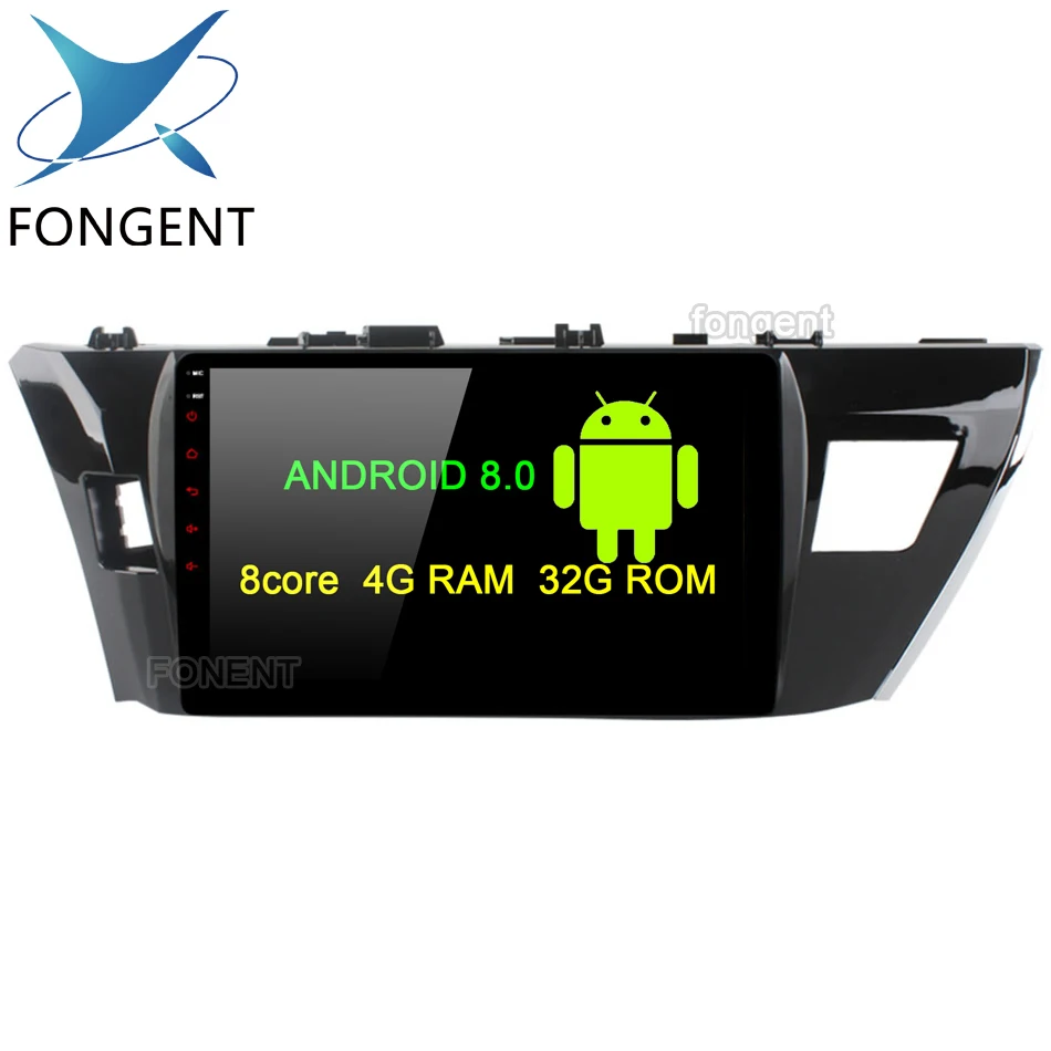 

Fongent 10.2" Android 8.0 Car GPS Radio Player for Toyota Corolla 2014 2015 2016 with Octa Core 4GB+32GB Auto Stereo Multimedia