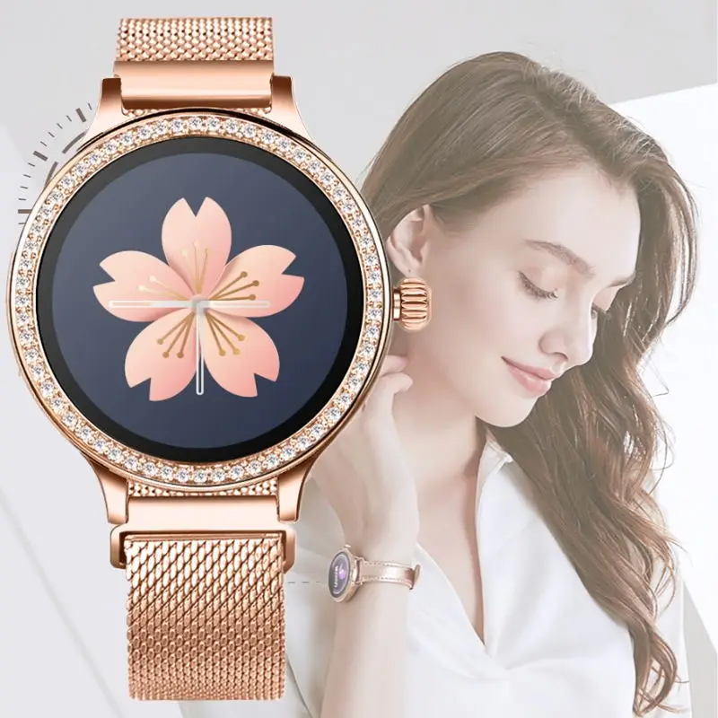 

Fashion Women Smart Watch Luxury Diamond Watch Call message reminder Heart Rate IP68 Waterproof Bluetooth Smartwatch Gift Clock