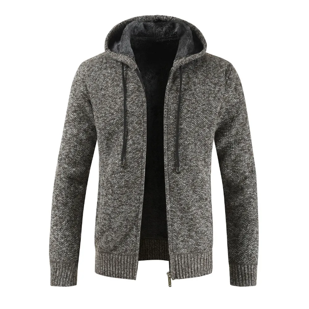Зимняя куртка, парка для мужчин, новинка, на молнии, с карманами, с капюшоном, пальто, Мужская одежда, мужское пальто, одежда жилет, homme hiver - Цвет: Dark Gray