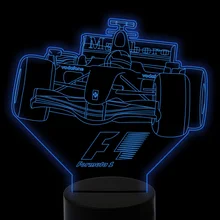 Colorful Gradient Visual 3D Led Touch Switch Night Light F1 Racing Car Desk Lamp Kid Bedroom Creative Light Fixtures Decor Gifts Colorful Gradient Visual 3D Led Touch Switch Night Light F1 Racing Car Desk Lamp Kid Bedroom Creative Light Fixtures Decor Gifts