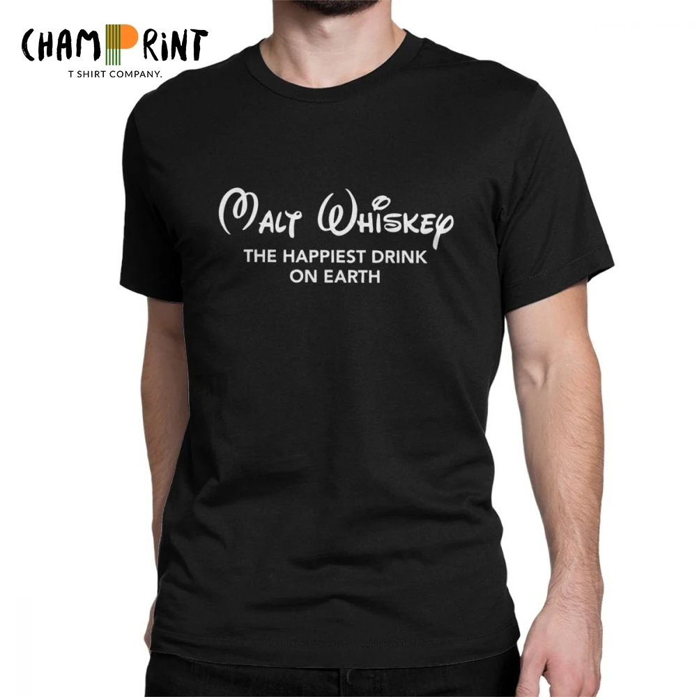 

Single Malt Whiskey Men T Shirt Walt Whisky Drinker Drinking Alcohol VintageTops Cotton Short Sleeve Tees O Neck T-Shirt Clothes