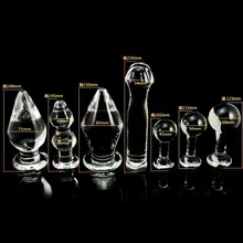 7pcs/set,7different large glass anal plug big dildo anal beadsbuttplug,gay sex products toys for men women glass butt plug
