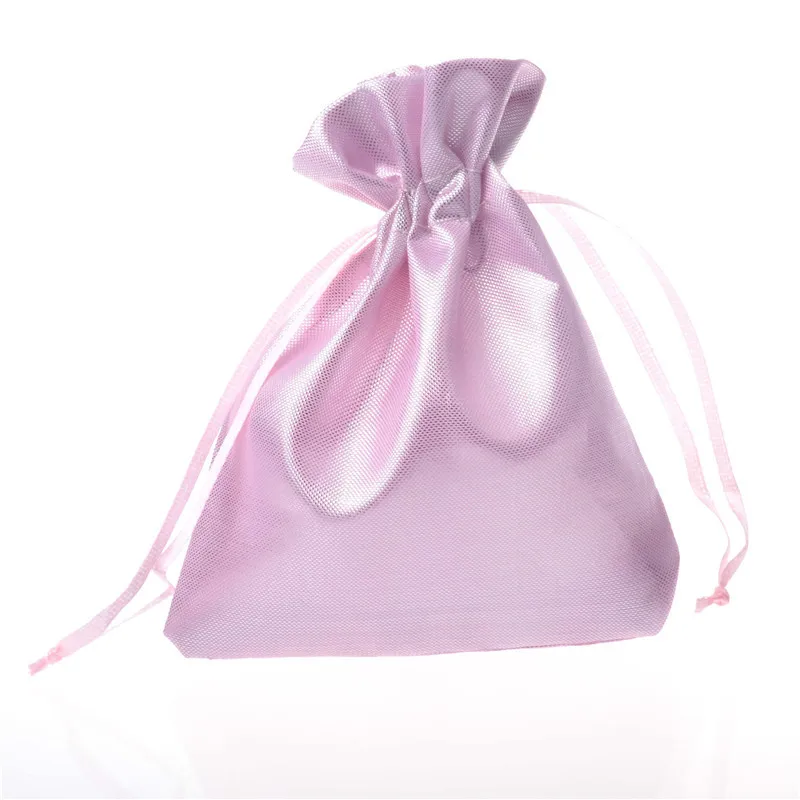Регулируемая упаковка ювелирных изделий атласные цвета смешать бархатный мешок с кулиской 10x12 см, рождественские свадебные подарочные сумки и мешки