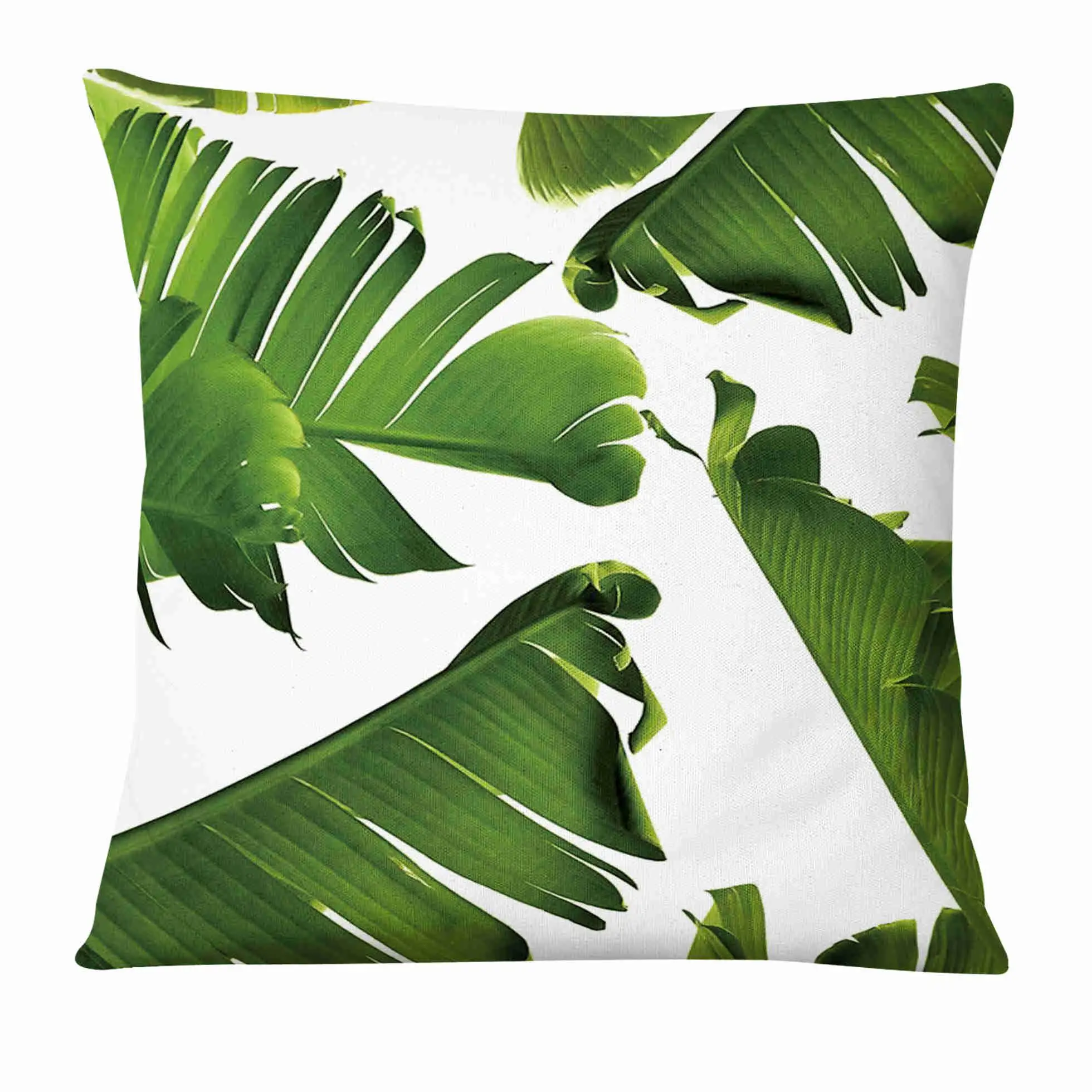 Fresh Green Leaves Digital Printed Pillowcase Home Pillow Decoration Almofadas Decorativas Para Sofa Throw Pillow 45*45cm 