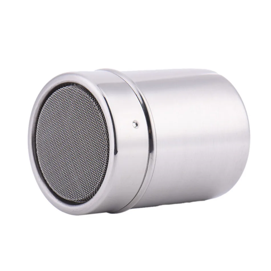 VOGVIGO Powder Duster Stainless steel bottle coffee Seasoning Bottle coffee jar coffee Sprinkle Sugar Gauze Mesh Bottle
