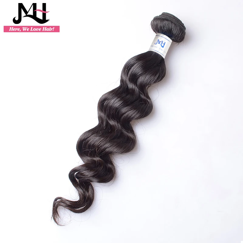 

JVH Malaysian Hair Loose Wave Remy Hair Weaving 100% Human Hair Weave 1 Bundles Natural Color Weft 14-28Inch