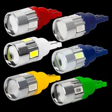 T10 501 супер яркий 6 SMD 5630 светодиодный объектив проектора авто клиновая лампа WY5W W5W 6SMD 5730 СВЕТОДИОДНЫЙ Автомобильный габаритный фонарь парковочная Лампа DC 12 В
