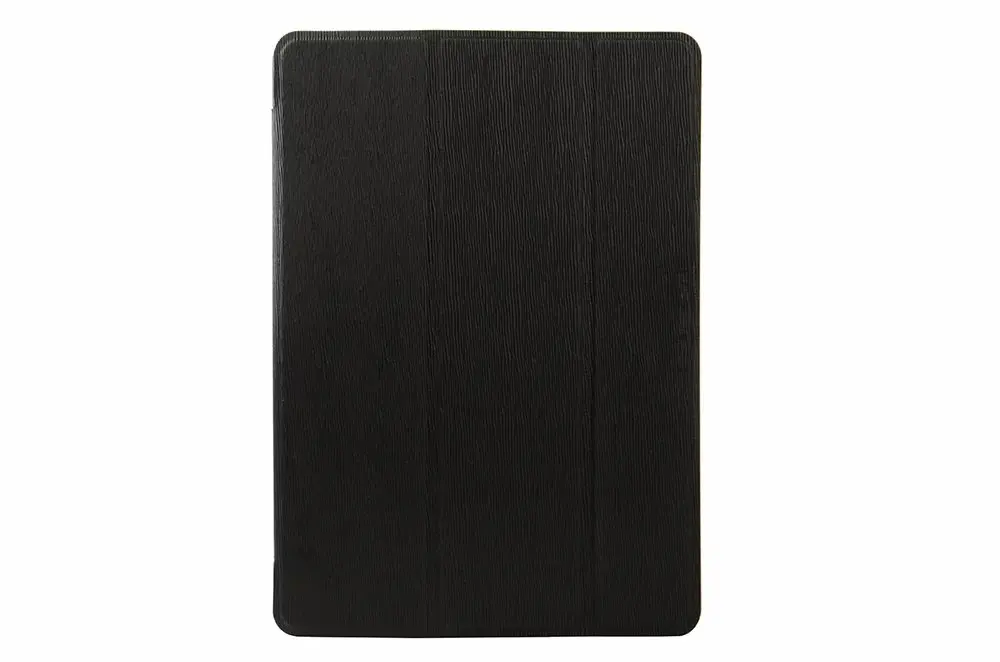 Для нового ipad 9,7 чехол релиз Смарт Пробуждение сна из искусственной кожи с матовым прозрачным ПК задняя крышка ультра тонкий флип стенд+ ручка - Цвет: Черный
