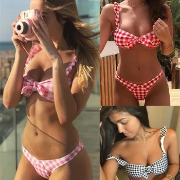 

Swimwear Women Badpak Sexy Bikini Push Up Brazilian Bikinis Set Swimsuit Bowknot Bathing suit bechwear Bandage Maillot de bain