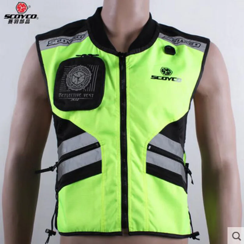 New SCOYCO Motocross Motorcycle riding reflective vest safety Knight motorbike vest can regulate four seasons size M XXL