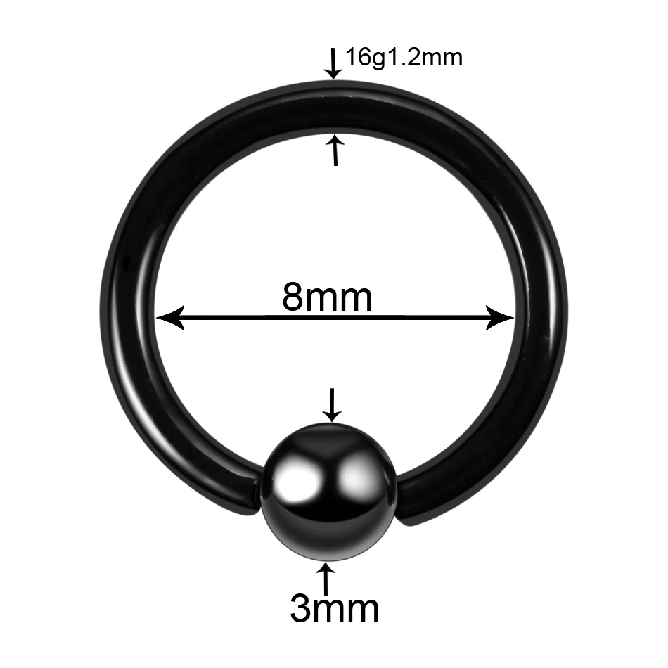 1 шт., титановые кольца CBR для пирсинга в плену, кольца из бисера BCR, закрывающие шарики, кольца для сосков, носа, перегородок, кольца для губ, бровей, серьги на Козелок, ювелирные изделия