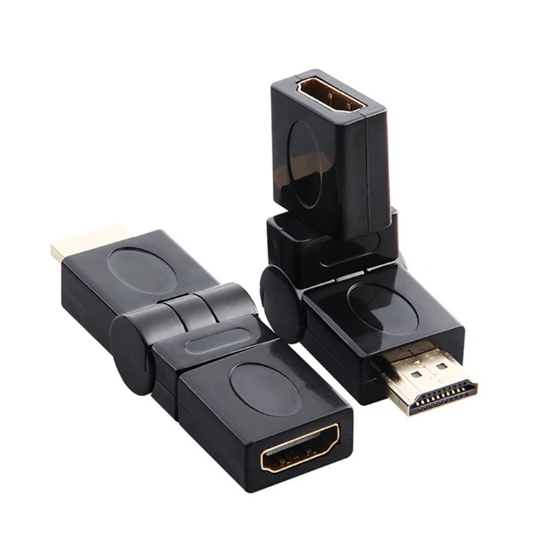 Подключи и играй мини HDMI 1,4 Угловой Тип HDMI мужчин и женщин 90 180 360 градусов вращающийся адаптер поддерживает 720n 720 p 1080i 1080 p