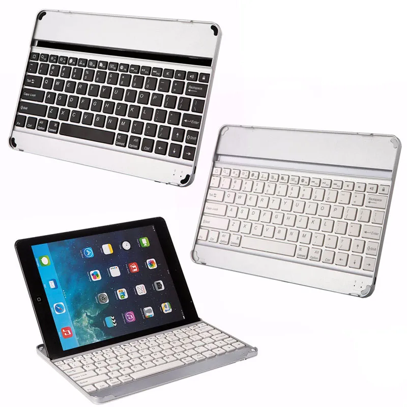 

Aluminum Alloy Wireless Bluetooth Keyboard Ultra-Thin Portable Keyboards for iPad 5 iPad Air Tablet ING-SHIPPING