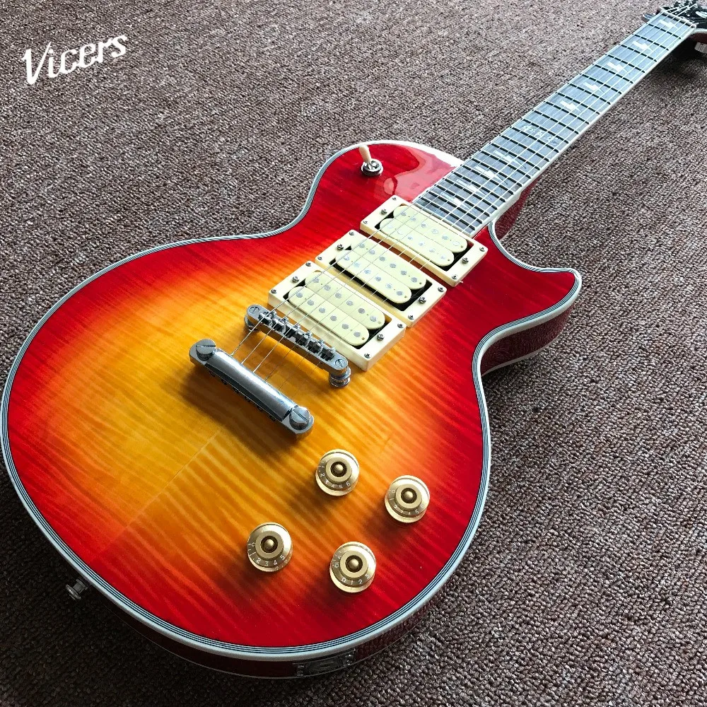 Nuevo estilo frehley firma guitarra chino guitarra frehley 3 tres pastillas de guitarra eléctrica de alta calidad guitarra