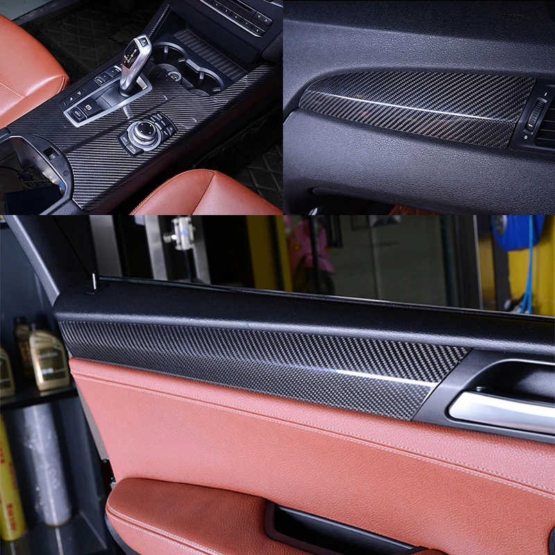 6 шт. 100% углеродного волокна, пригодный для BMW X3 F25 2011-2014 Шестерни переключения полный кадр накладка