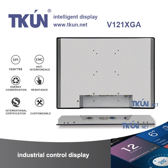 12,1 дюймов сенсельный экран монитор установлен молния V121XGA/V121SVGA