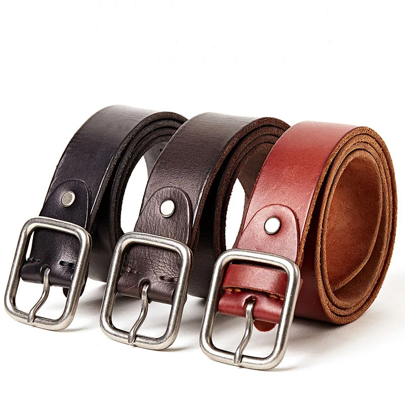 Роскошный ремень ручной работы из натуральной кожи, мужские винтажные ремни с пряжкой для мужчин, коровья кожа, джинсовый ремень, модные трусики-Танго