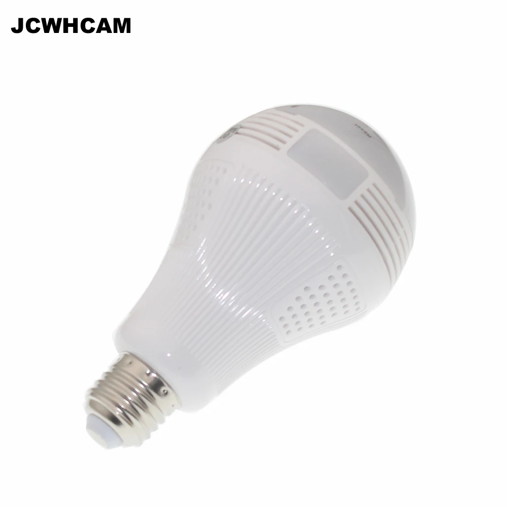 

JCWHCAM 5.0MP 3MP 960P 360 Degree VR Audio 128GB Slot Wireless IP Camera Bulb Wi-fi FishEye Home Security WiFi Camera Security