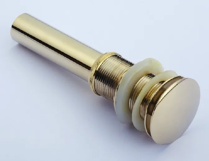 

Bathroom Accessory Luxury Gold Color Brass Pop Up Bathroom Vessel Sink Basin Waste / Drain Without Overflow asd041