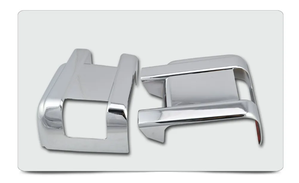 Chrome ABS Towing Mirror Cover For Ford F250 F350 Super Duty 2008 to 2015 Lower Half With Turn Light Signal Hole d