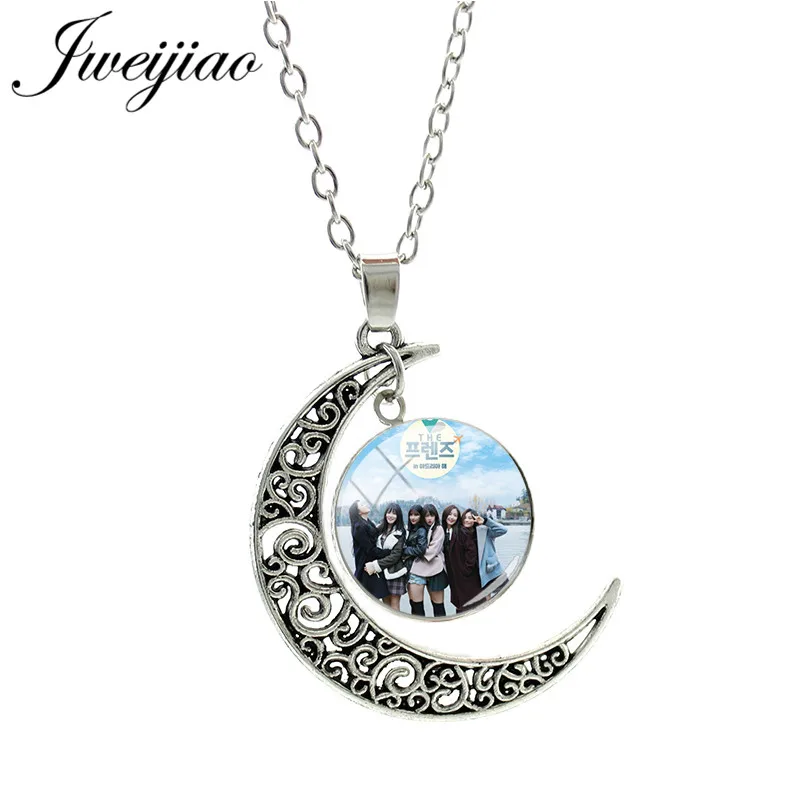 

JWEIJIAO Kpop Gfriend Necklaces Singer Gfriend Album Glass Cabochon Photo Dome Necklace For Fans Jewelry Gift GF67