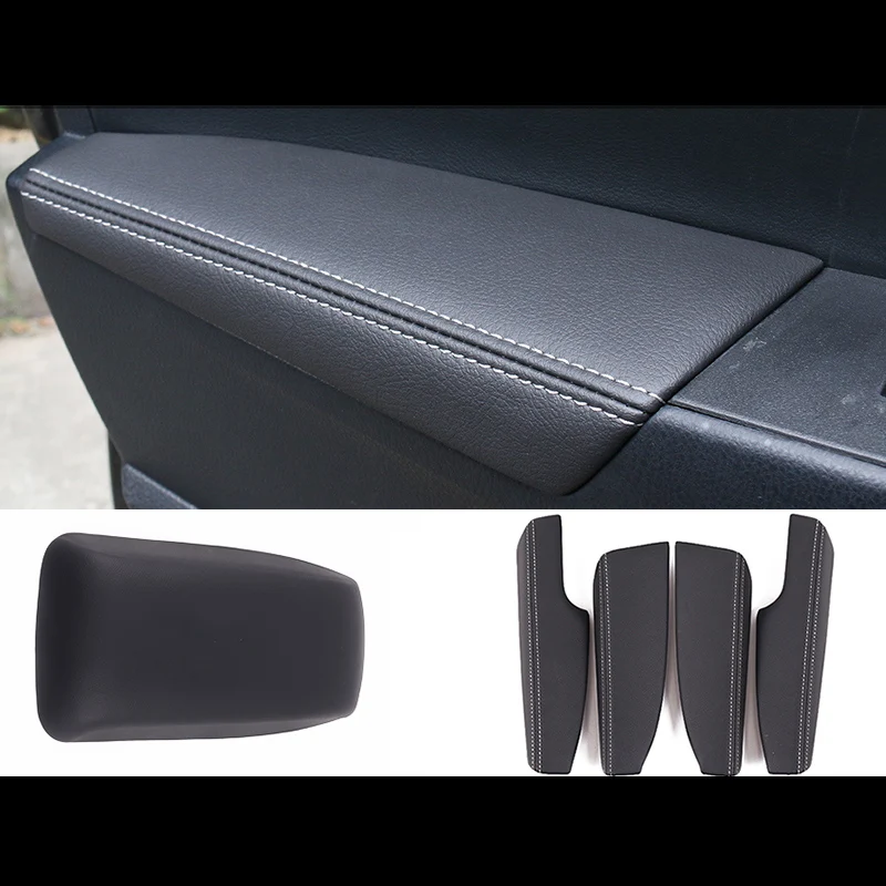 lsrtw2017 car door armrest leather cover armrest cover for toyota