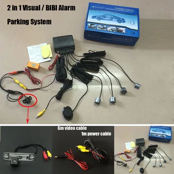 

Thehotcakes 2 in 1 Visual / BIBI Alarm Parking System Car Parking Sensors + Rear View Back Up Camera For Chrysler 300C 2011~2014