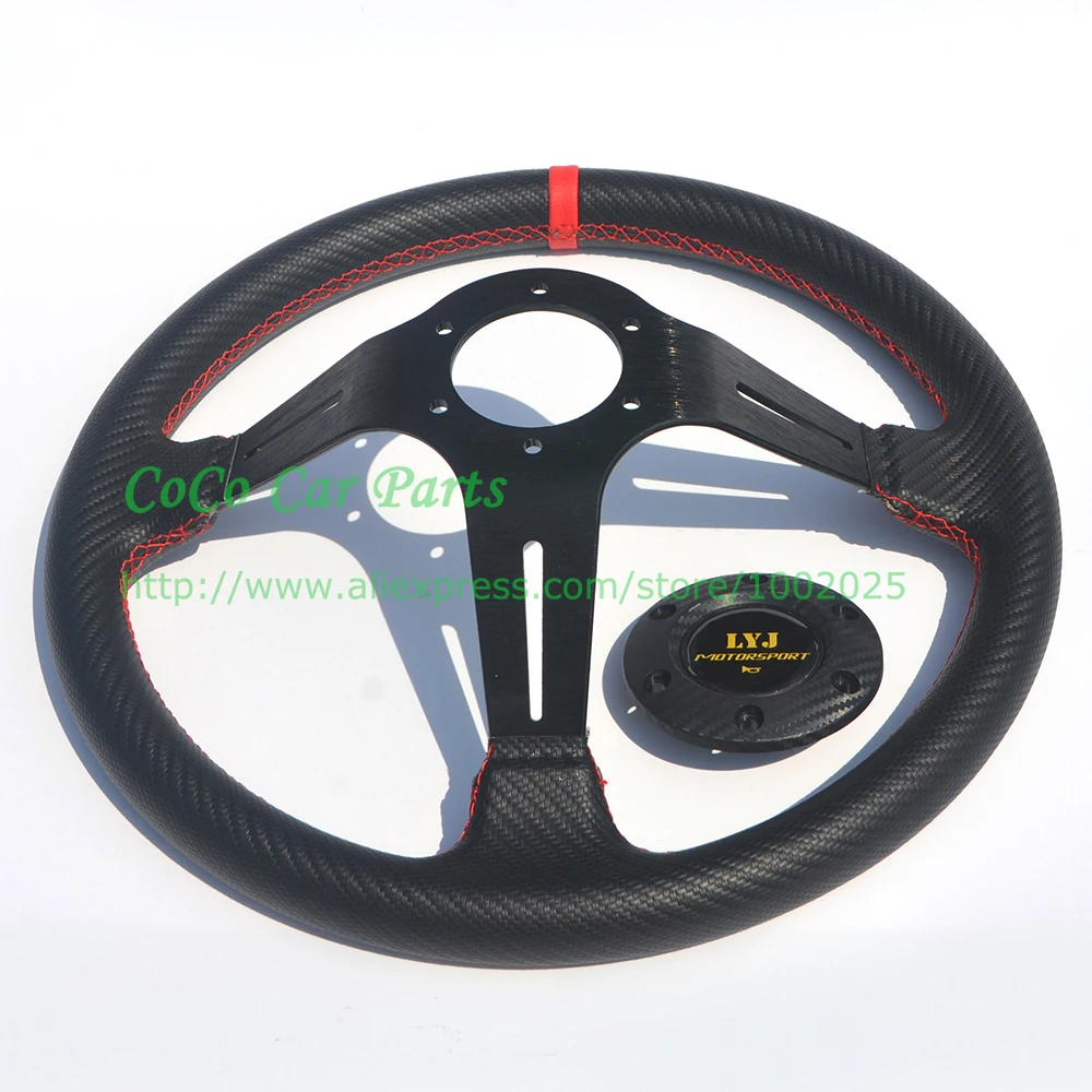 LYJ Motorsport car steering wheel cabon look (3)