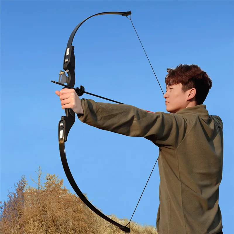 Tiro com Arco Destro para Iniciante Treinamento de Tiro Recurvo Takedown Libras Prática Caça 25 30 35 9 Cheap Arco e flecha