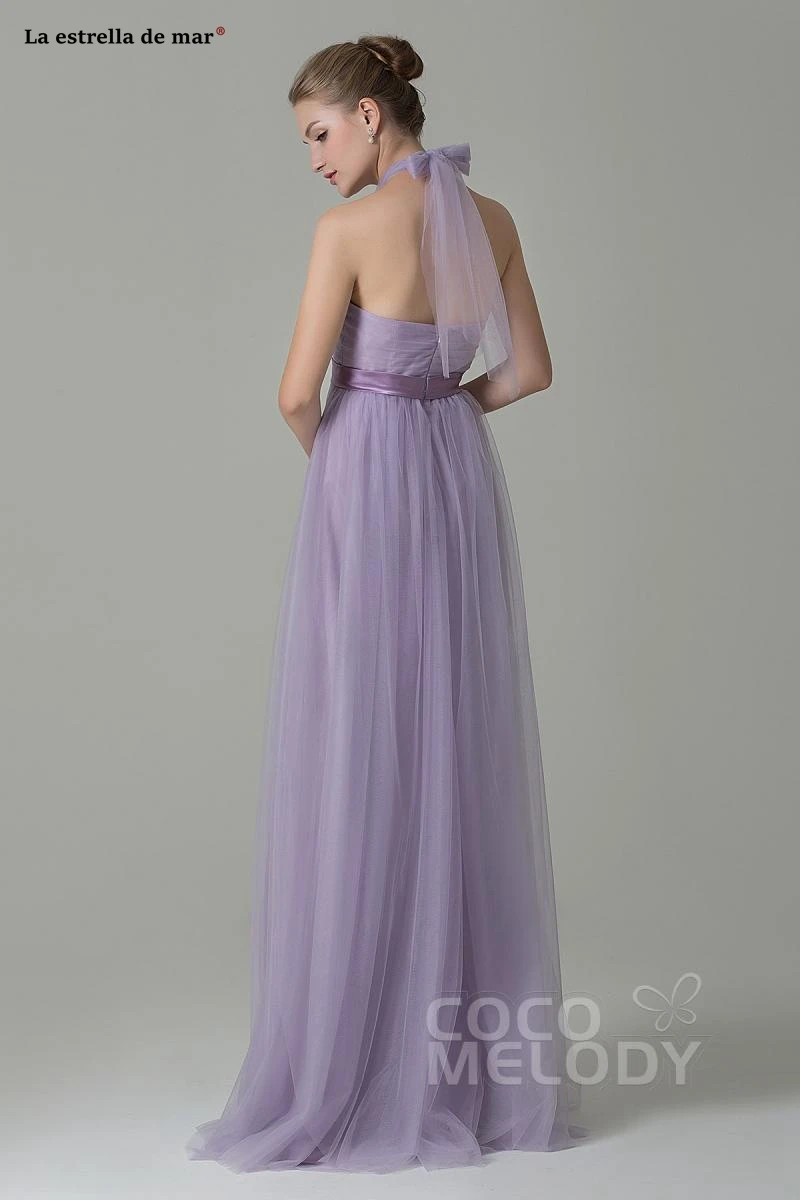 Robe demoiseur d'honneur, горячая распродажа, Марлевое, алиновое, половина рукава, конвертируемое, лавандовое, фиолетовое платье для невесты, длинное, vestido madrinha