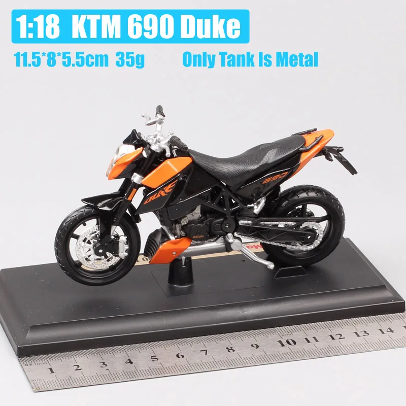KTM 690 DUKE Road bike scale 1:18 model bike diecast bike toy bike car 