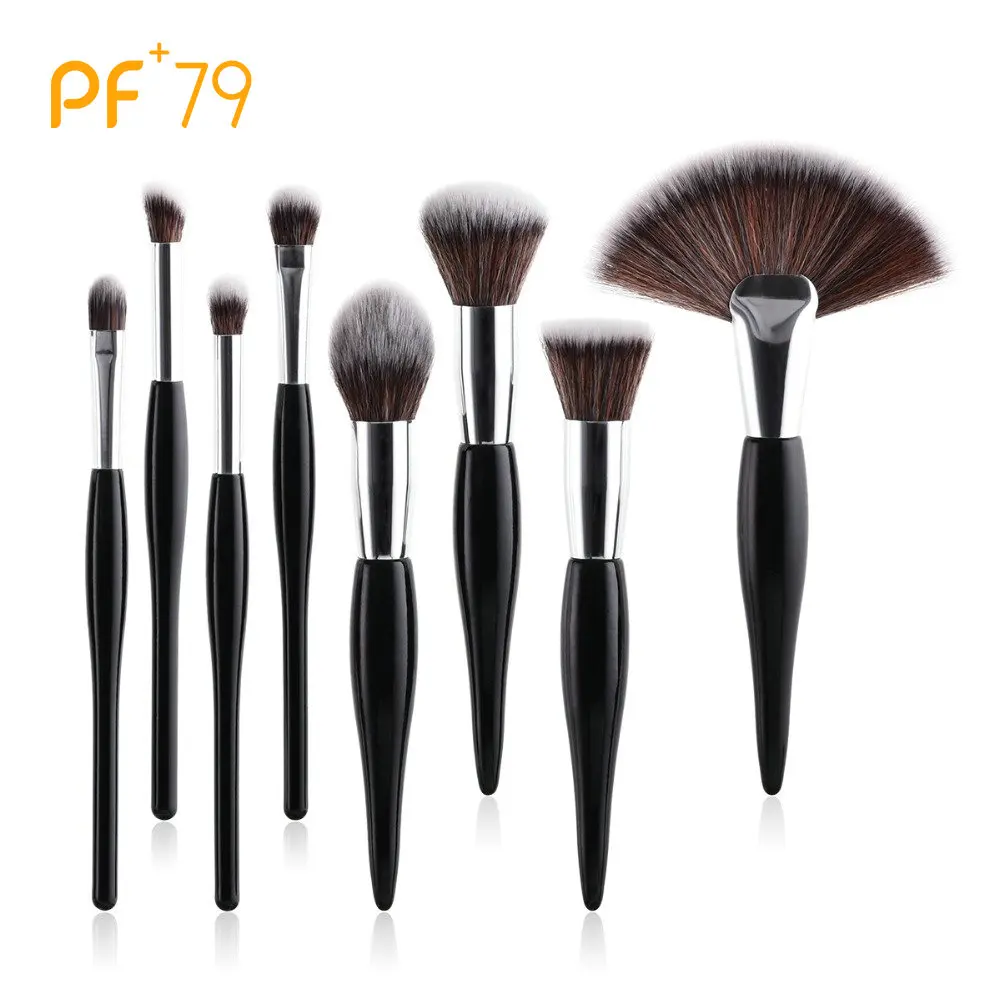

New Style Make-up Tools Artificial Fiber Wooden Handle 8 a White Gold Pregnant Wooden Handle Makeup Brush Set