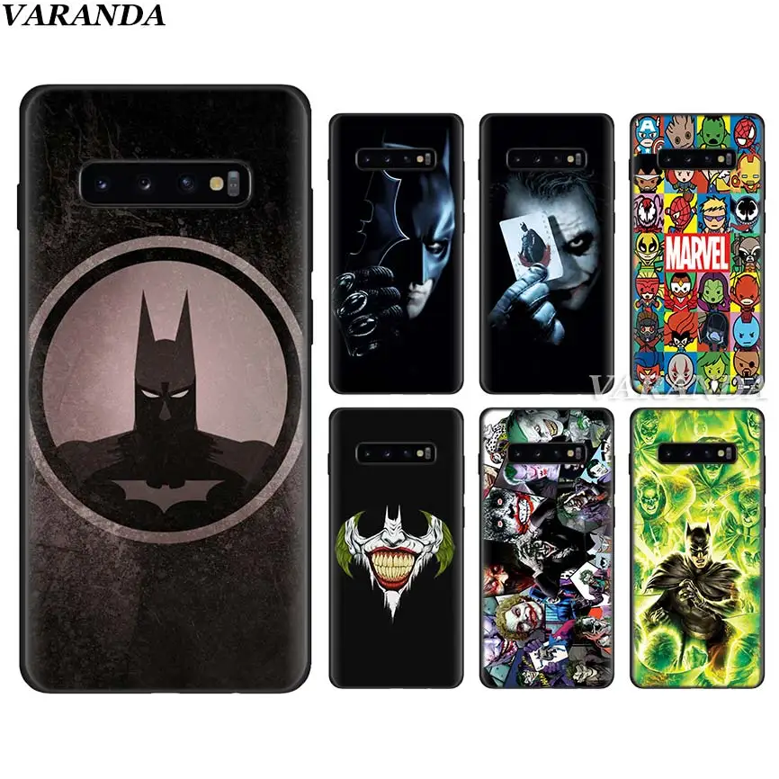 

Soft Silicone Case for Samsung Galaxy S10 S8 S9 Plus S10e Note 8 9 A50 A70 Cover marvel Batman The Joker Black Cases