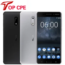 Мобильный телефон Nokia 6 LTE 4G, 4G RAM, 1080 P, две sim-карты, Android 7,0, Восьмиядерный, 5,5 дюймов, 16,0 Мп, отремонтированный смартфон с отпечатком пальца