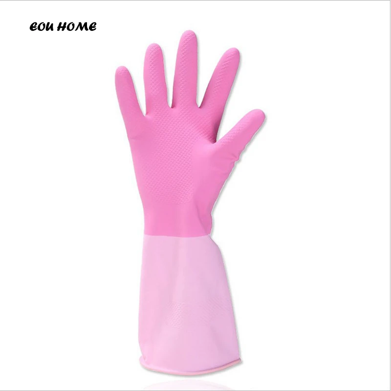 1 Pair of Thin colored Thin Latex Gloves Household Waterproof