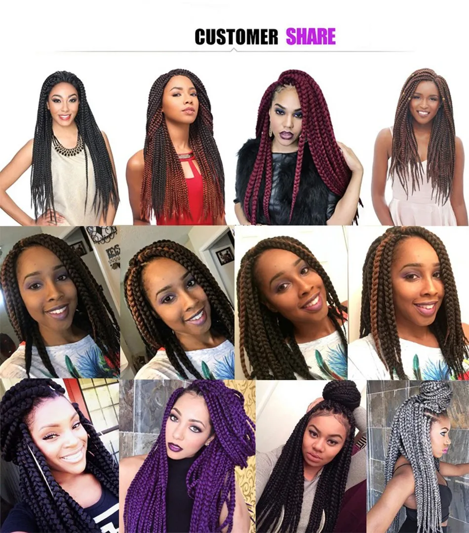 box braid customer show