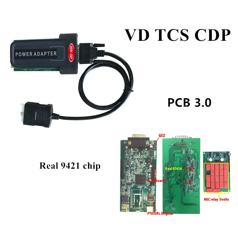 10 шт./лот для зеленой печатной платы с,00 для автокомс tcs cdp 2015r3 vci OBD2 диагностический инструмент же как WOW cdp mvd с светодиодный 3IN1