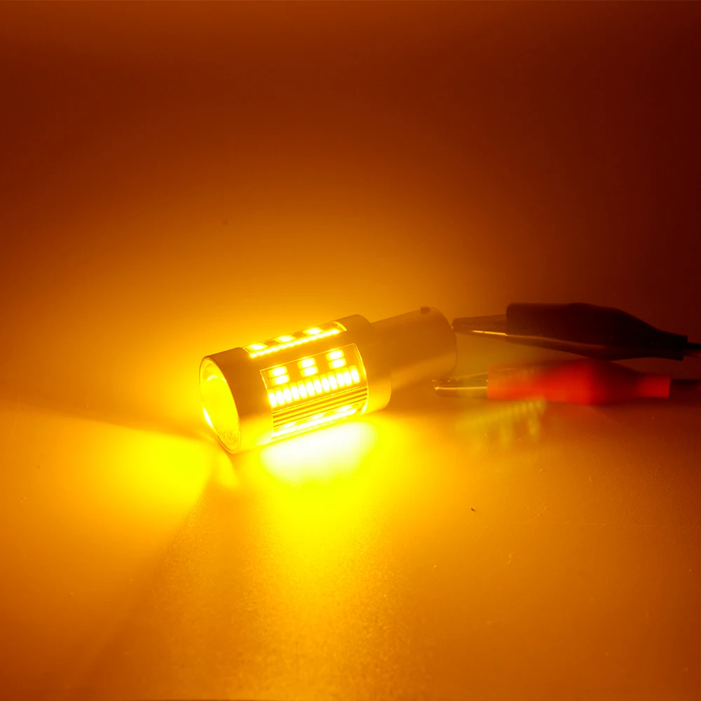 Современный Автомобиль 1156 BA15S PY21W BAU15S T20 7440 105 SMD 4014 светодиодный чип лампы Янтарный