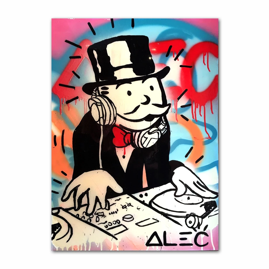 

7-Space Modern Posters And Prints Uncle Sam Street Graffiti Wall Art Canvas Painting Decor Picture Painting Living Room No Frame