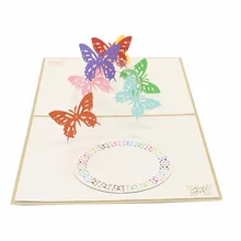 3d открытки на день рождения ручной лазерный разрез всплывающая бумага на заказ поздравительные открытки сувенирные открытки Рождественские подарки Поздравительная открытка