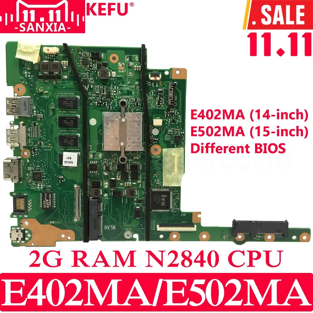 KEFU E402MA E502MA Laptop motherboard for ASUS E402MA E502MA E402M E502M E402 E502 Test original mainboard 2G RAM N2840 KEFU E402MA E502MA Laptop motherboard for ASUS E402MA E502MA E402M E502M E402 E502 Test original mainboard 2G RAM N2840