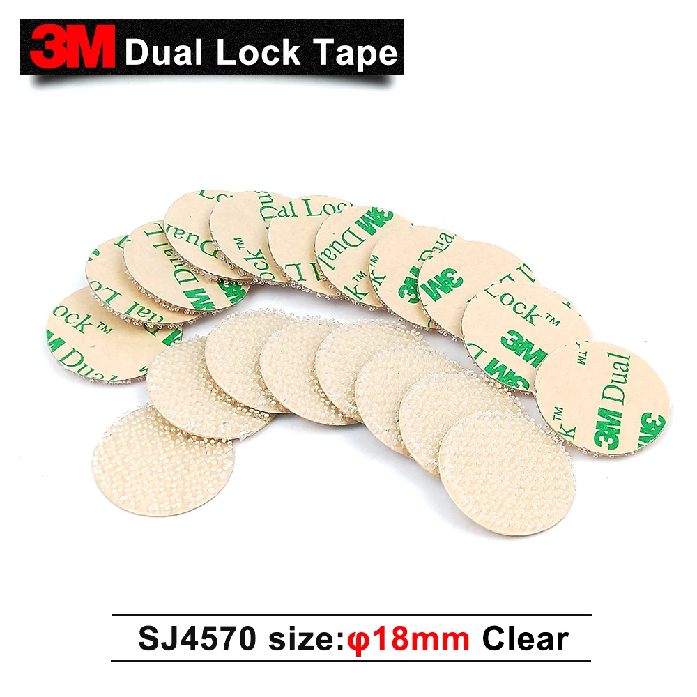 

New coming die cut 3M tape 3M dual lock clear acrylic adhesive indoor high bonding tape SJ4570 18mm circle 2200 pcs a lot
