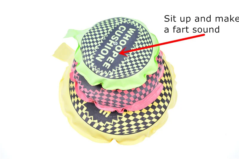 Color Aleatorio Fart Cushion Autoinflable Cojín Whoopee Broma Toy Broma Artículo Broma Toy Gift para Halloween HELEVIA Fart Pillow Cojín autoinflable para Cachorros