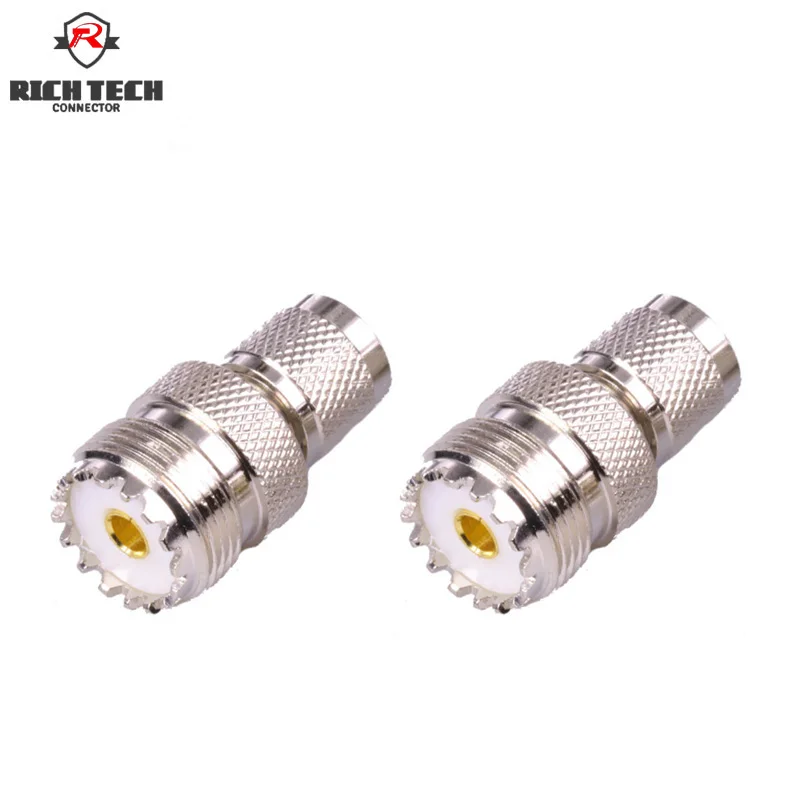 50pcs mini UHF UHF Connector Copper UHF Female to mini UHF male Wire Connector RF Coaxial